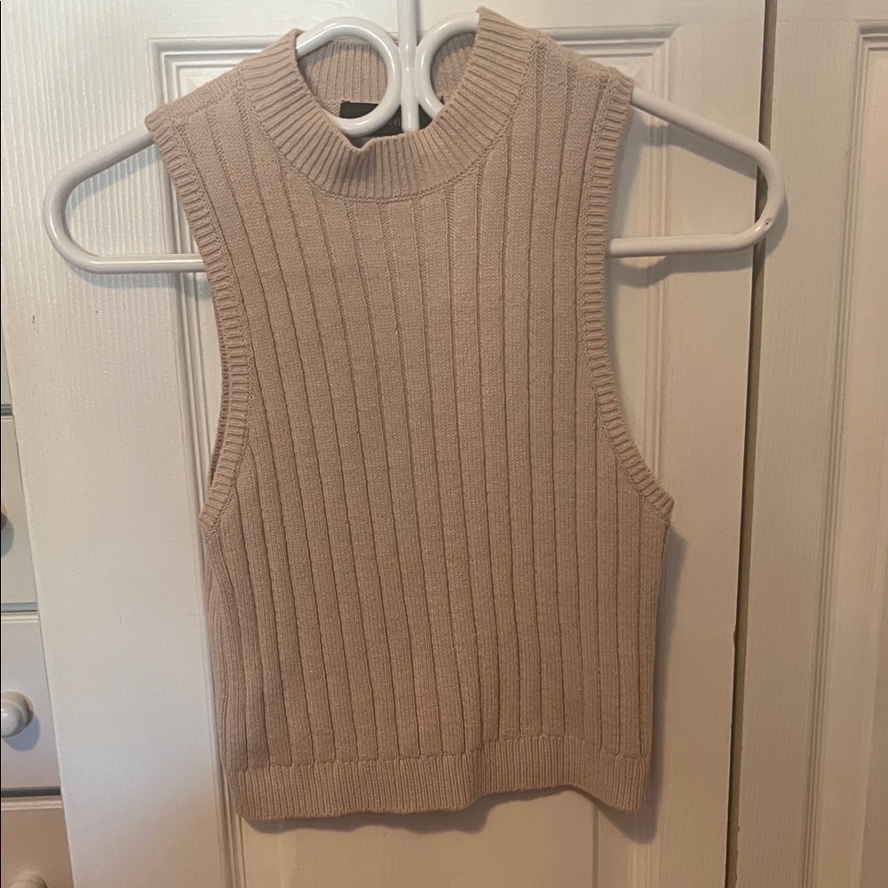 Forever 21 Taupe Ribbed Tank Top